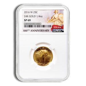 2016-W 1/4 oz Gold Standing Liberty Centennial Coin (Cap/Incomplete/Slab)