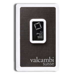 10 gram Platinum Bar - Valcambi (Carded)