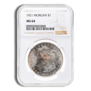 1921 Morgan Dollar - NGC MS64 (Toned)