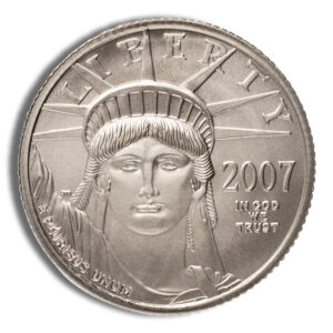 2007-W 1/4 oz Burnished Platinum Eagle $25 (Cap Only)