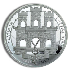 2022 1 oz Gibraltar Platinum Castle