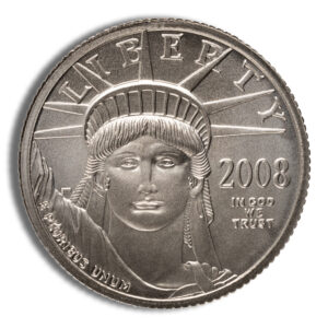 2008-W 1/4 oz Burnished Platinum Eagle $25 (Cap Only)
