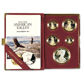 1995-W 10th Anniversary Proof Eagle Set