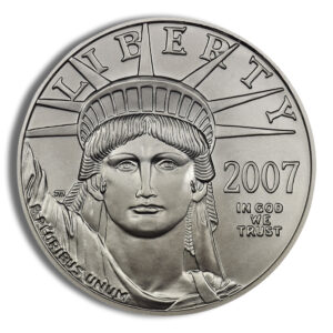 2007-W 1 oz Burnished Platinum Eagle $100 (Cap Only)