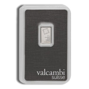 2.5 gram Platinum Bar - Valcambi (Carded)