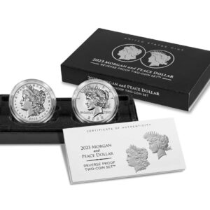 2023-S Morgan & Peace Dollar Two-Coin Reverse Proof Set