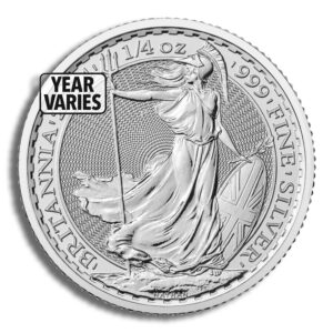 1/4 oz Great Britain Silver Britannia (Year Varies)